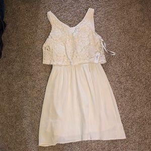 Cream lace Charming Charlie’s dress